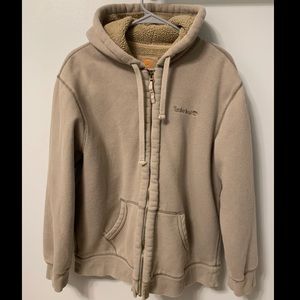 Timberland fleece lined zip up hoodie size XL